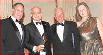 From left: Dan Gillerman; Honoree Michael Federmann; Kenneth J. Bialkin, AIFL Chairman; and Dr. June Dempsey, AIFL VP. Photos: Courtesy AIFL