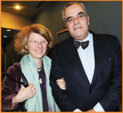 Jose Filipe Moraes Cabral, Portugal's UN Ambassador and his wife, Lydia Reinhold. General Assembly Hall, under the direction of Maestro Isaak Tavior. General Assembly Hall Concert Photo: Courtesy of the UN People's photos: Gloria Starr Kins