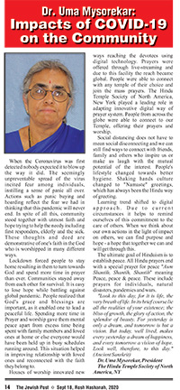 Dr. Uma Mysorekar: Impacts of COVID-19 on the Community Dr. Uma Mysorekar: Impacts of COVID-19 on the Community
