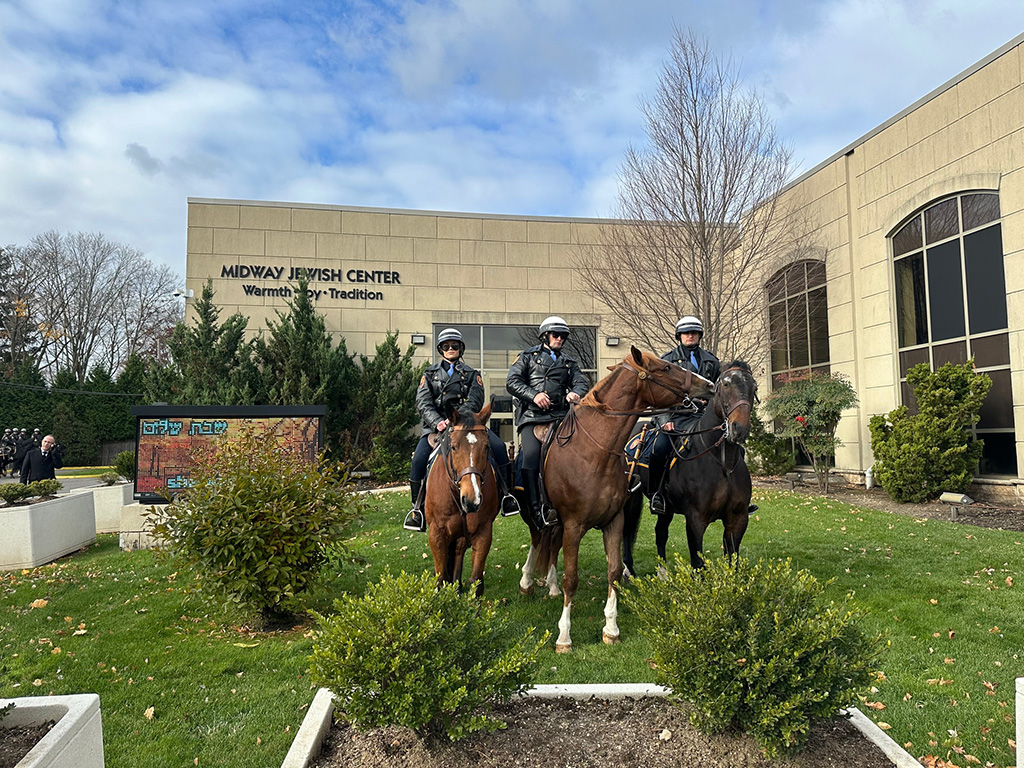 Nassau County mounted patrol providing security